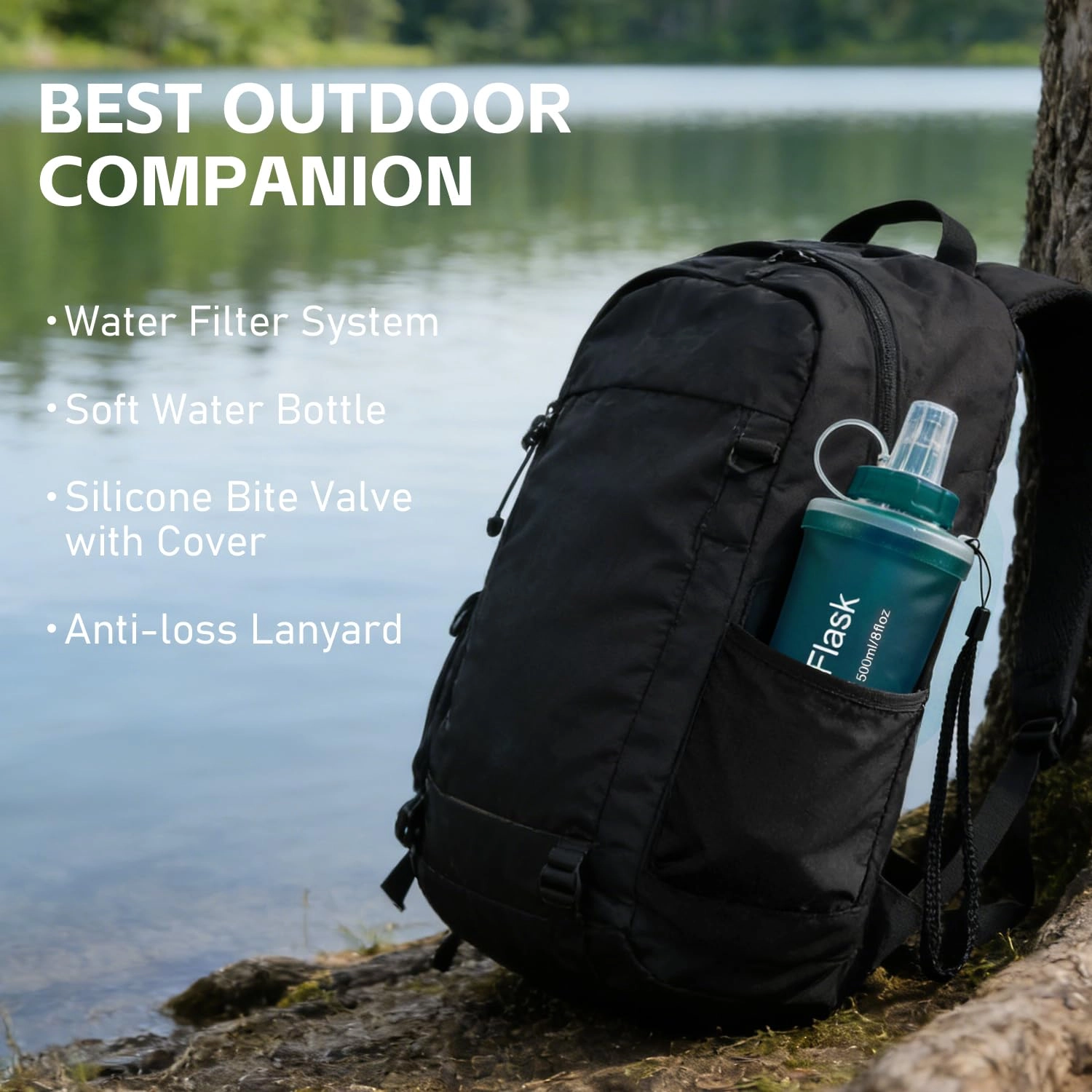 Collapsible Water Bottle Filter 500 ml