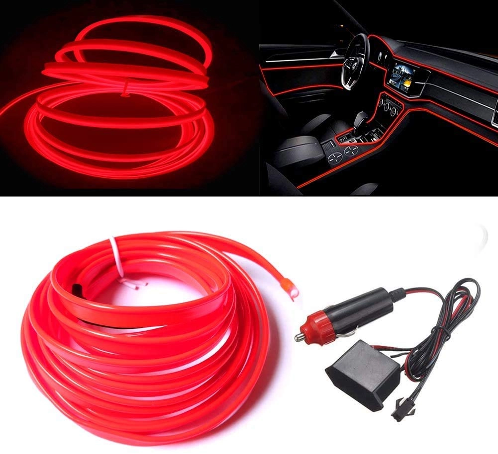 MaxLax EL Wire Car Interior LED Kit - 5-meter