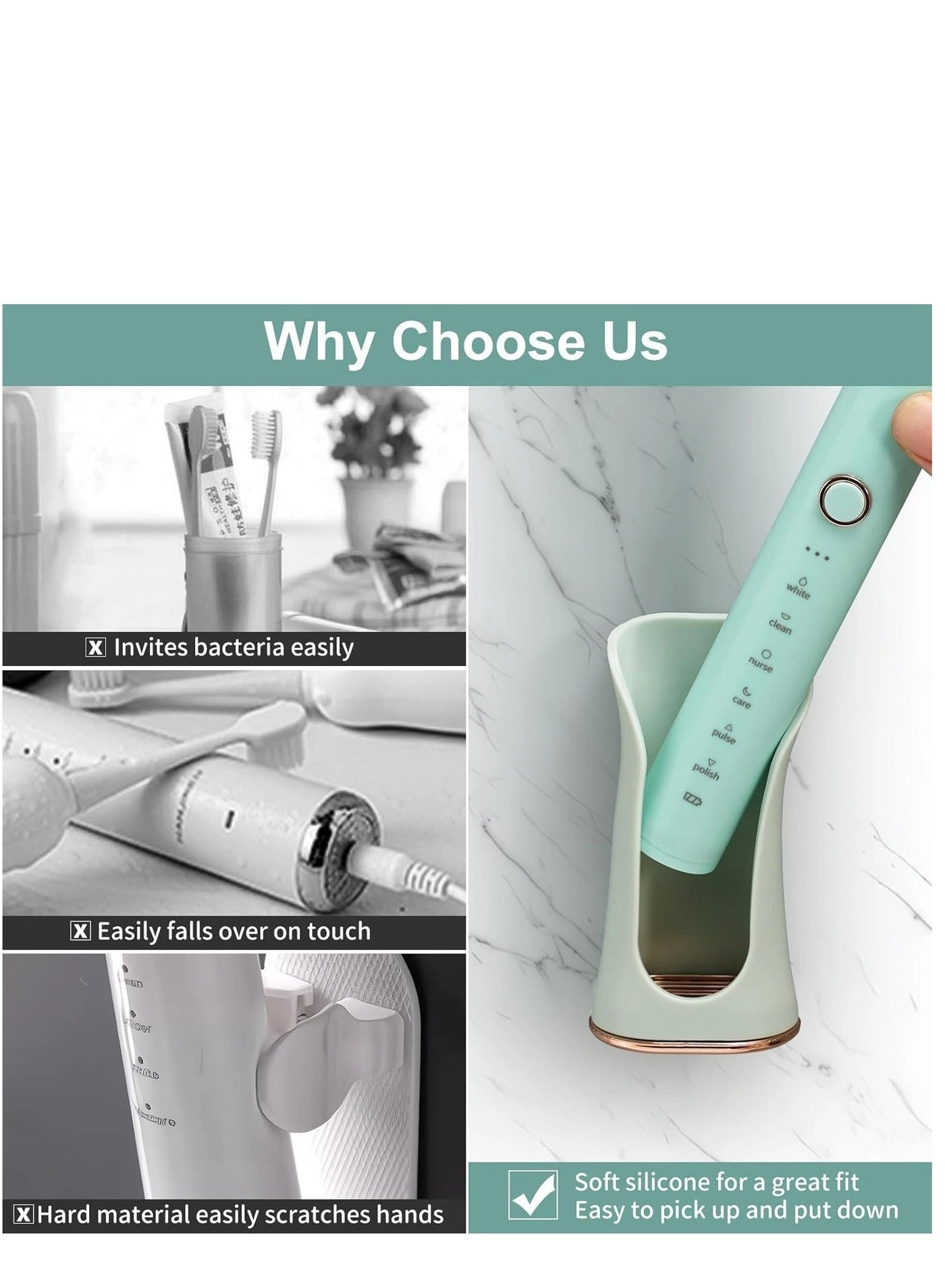 Electric Toothbrush Holder - Wall Mounted Pack