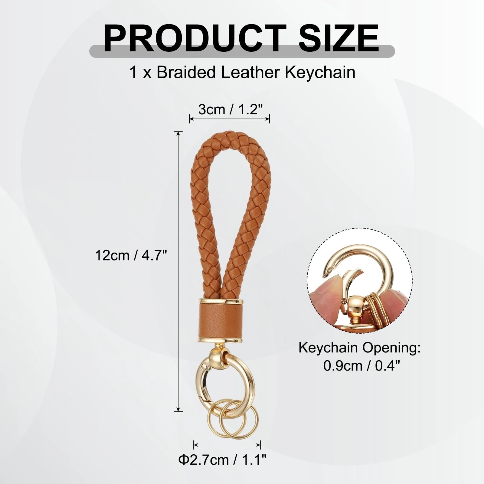 Braided Leather Keychain - Animal