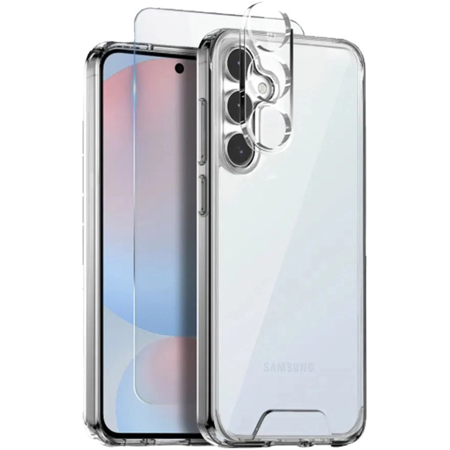 Trands Case With Screen And Lens Protector Clear Case for Samsung Galaxy A56