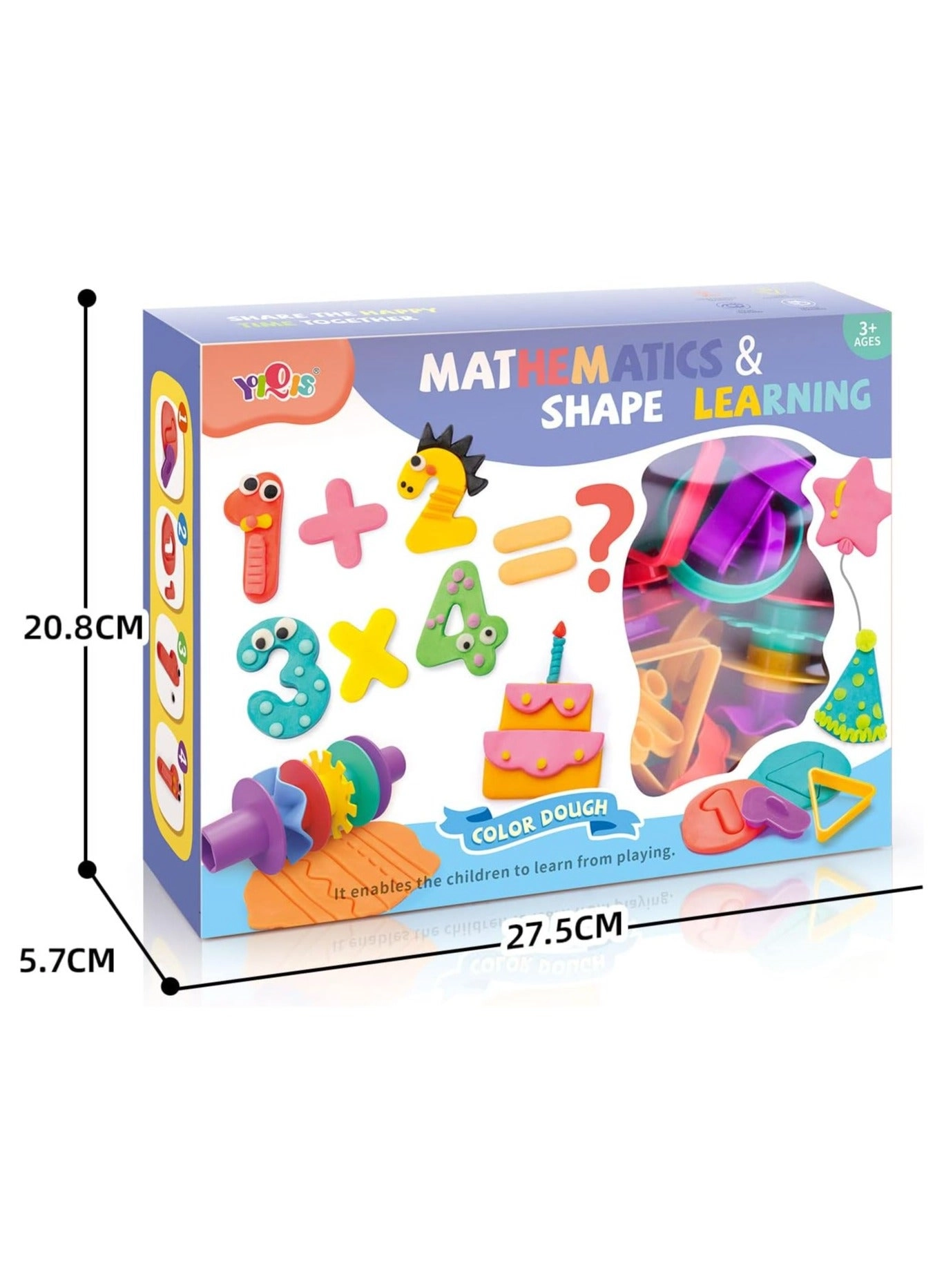 Mathematics and Shape Learning Color Dough Set - 3+