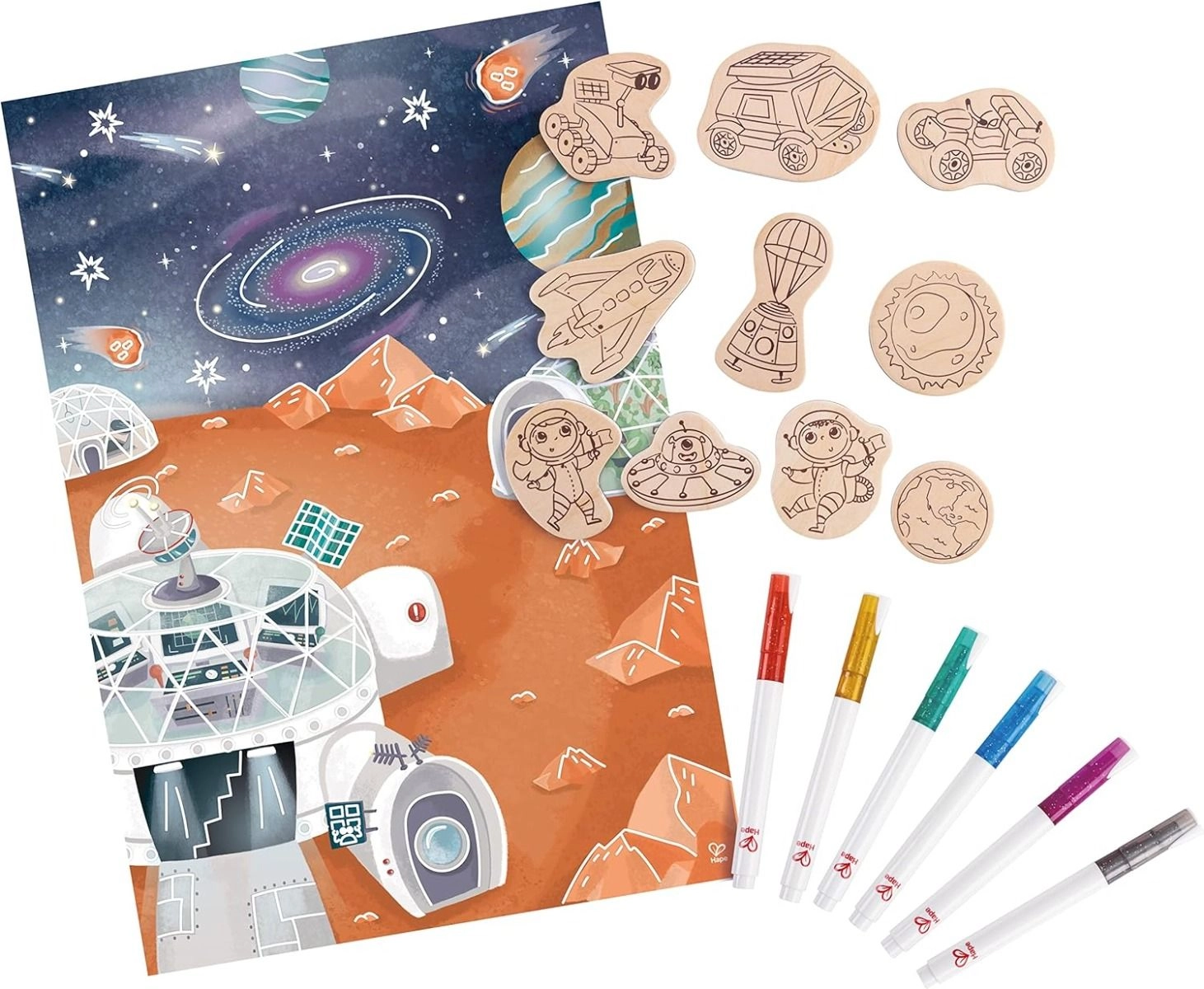 DIY Mars Space Life Art And Craft Set - 3+ years 10 pcs