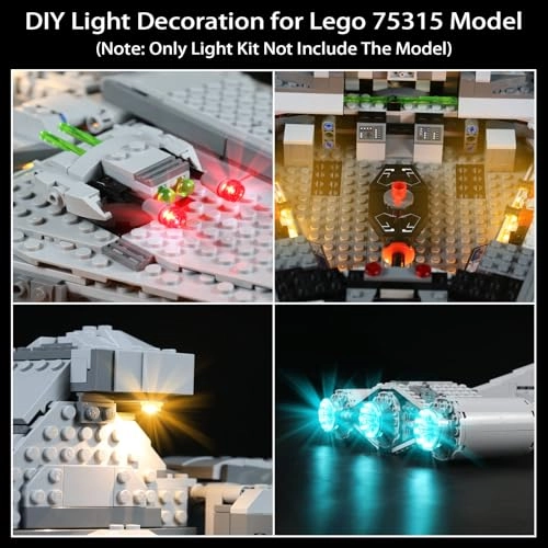 LED Lighting Kit for LEGO 75315 Imperial Light Cruiser - Plastic less than 5V