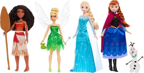 Snow White Fashion Doll + Alice in Wonderland Fashion Doll + Tinker Bell Fashion Doll + Jasmine Fashion Doll + Pocahontas Fashion Doll + Anna Fashion Doll + Elsa Fashion Doll + Moana Fashion Doll