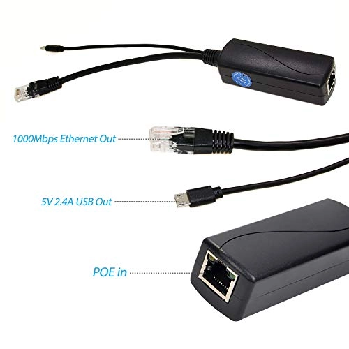 USB0502G - 37V - 57V 5V/2.4A 1 output RJ45 port 10/100/1000Mbps IEEE802.3af 12.5W