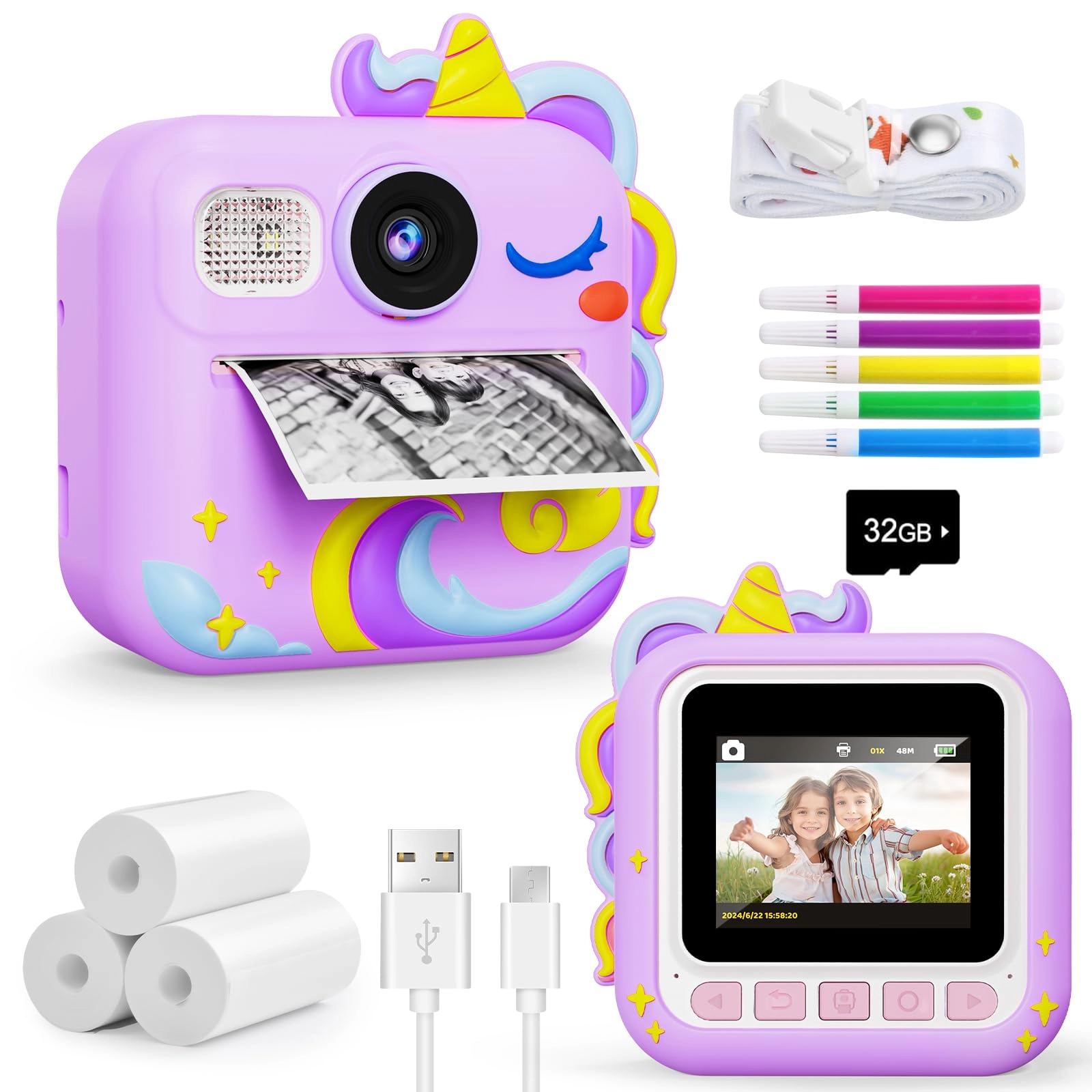 KOKODI CP02 - Kids Instant Camera Purple