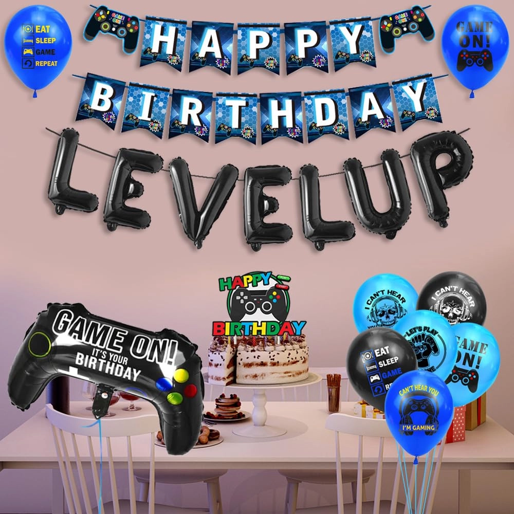6th Birthday Gamer Decoration Set - 26 pieces Birthday