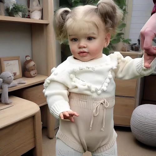 Pippa Reborn Baby Doll - 26 inch Cotton Vinyl Hand-rooted Curly Hair Ages 3+