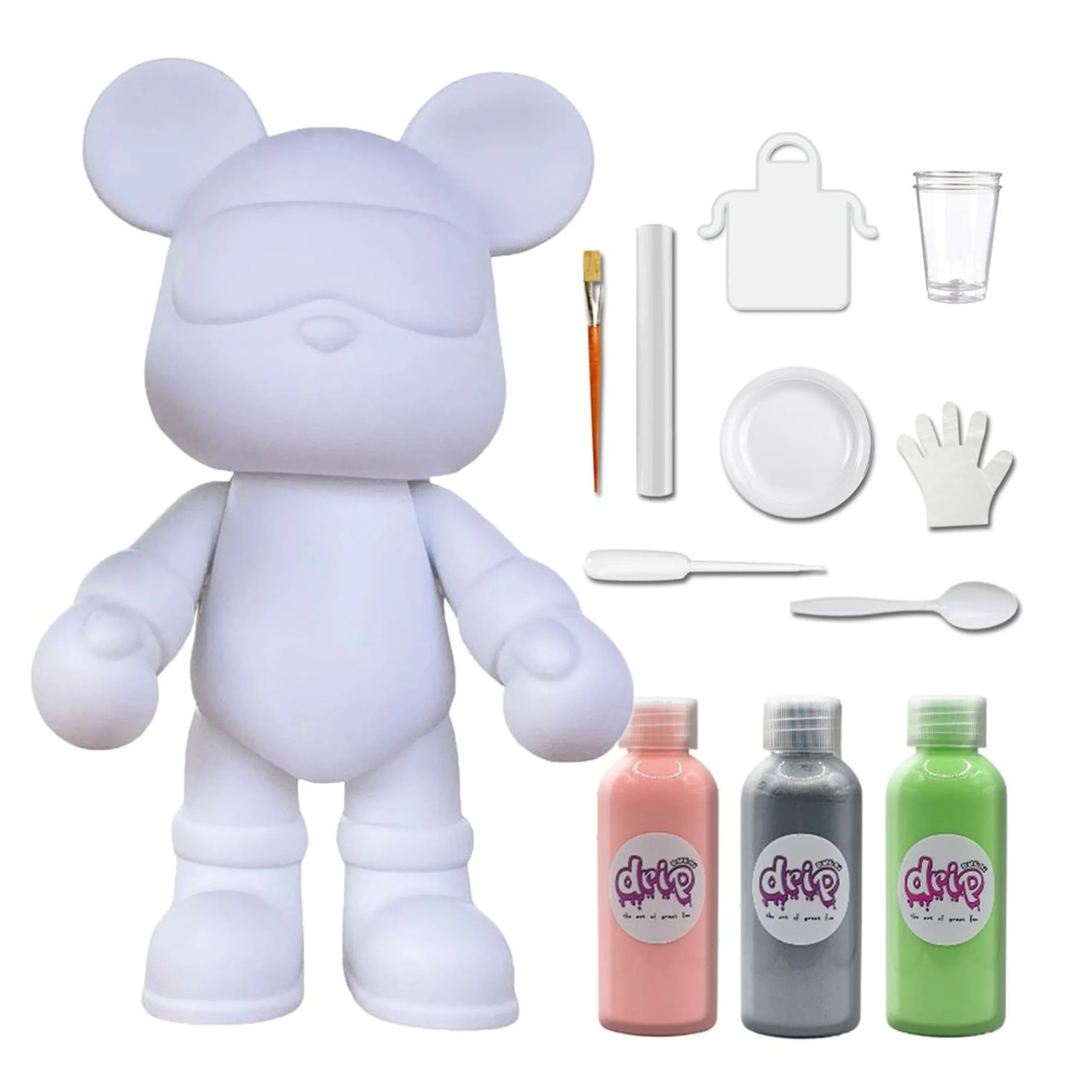 Dubai Drip Art Mega Pouring Paint Bear Figure - XXL 53cm