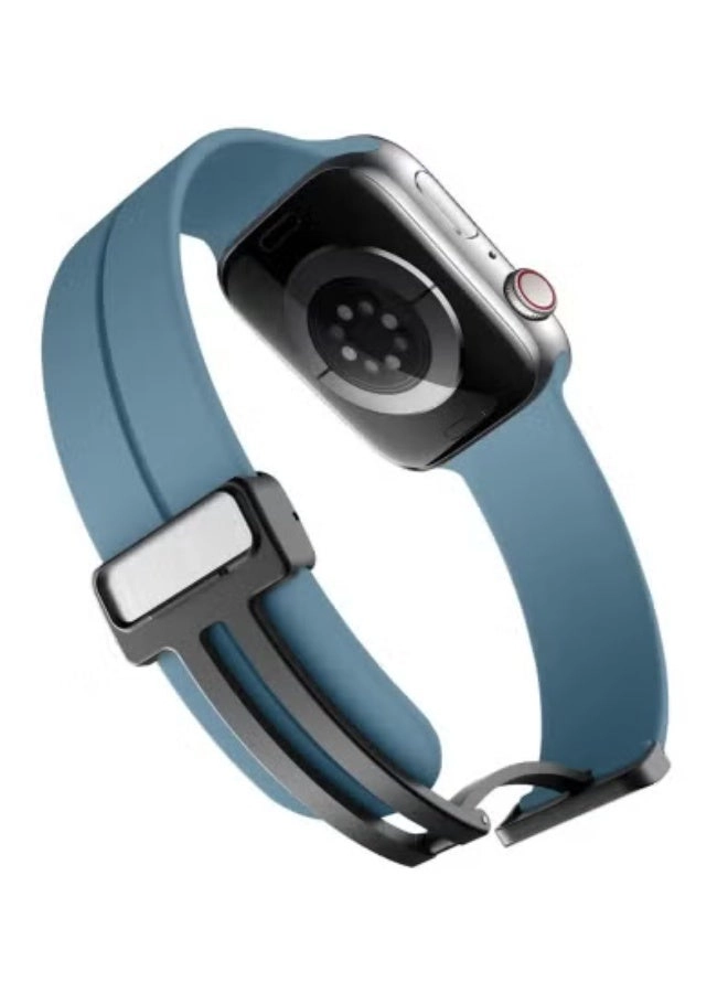 Silicone Watch Band for Apple Watch Series 6/7/8/9 & SE (38/40/41mm) - Blue