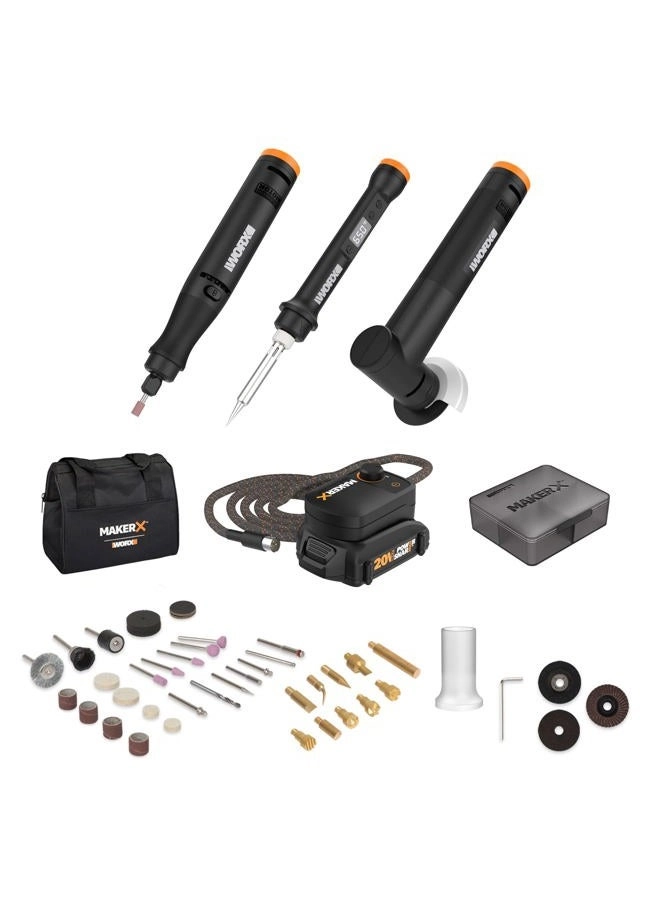 Rotary Tool + Angle Grinder + Wood & Metal Crafter