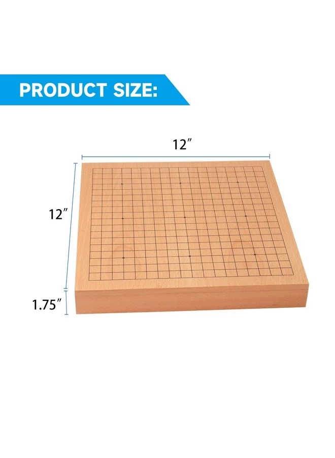 Go Board - 12-Inches Wooden With Drawers Plastic Stones