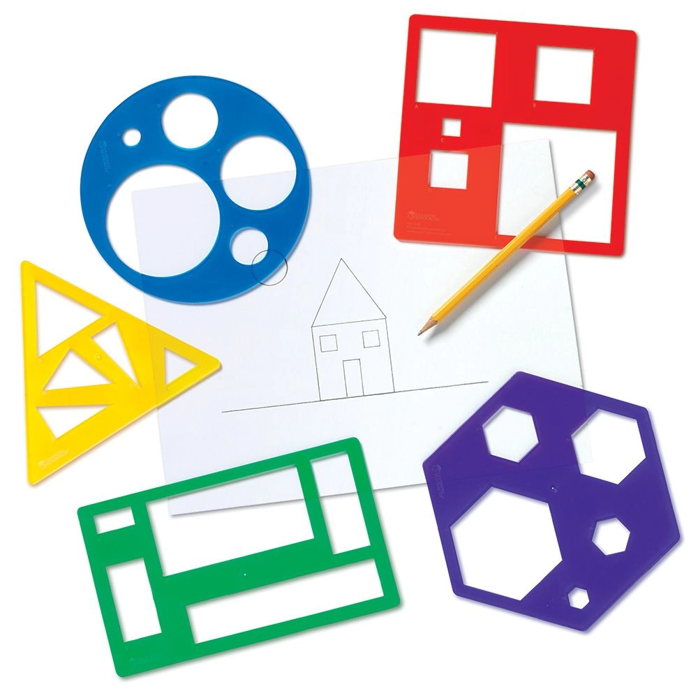 Learning Resources Primary Shapes Template Set - Suitable for 4 years & above