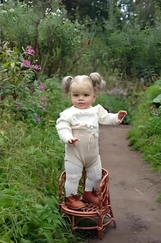 Pippa Reborn Baby Doll - 26 inch Cotton Vinyl Hand-rooted Curly Hair Ages 3+