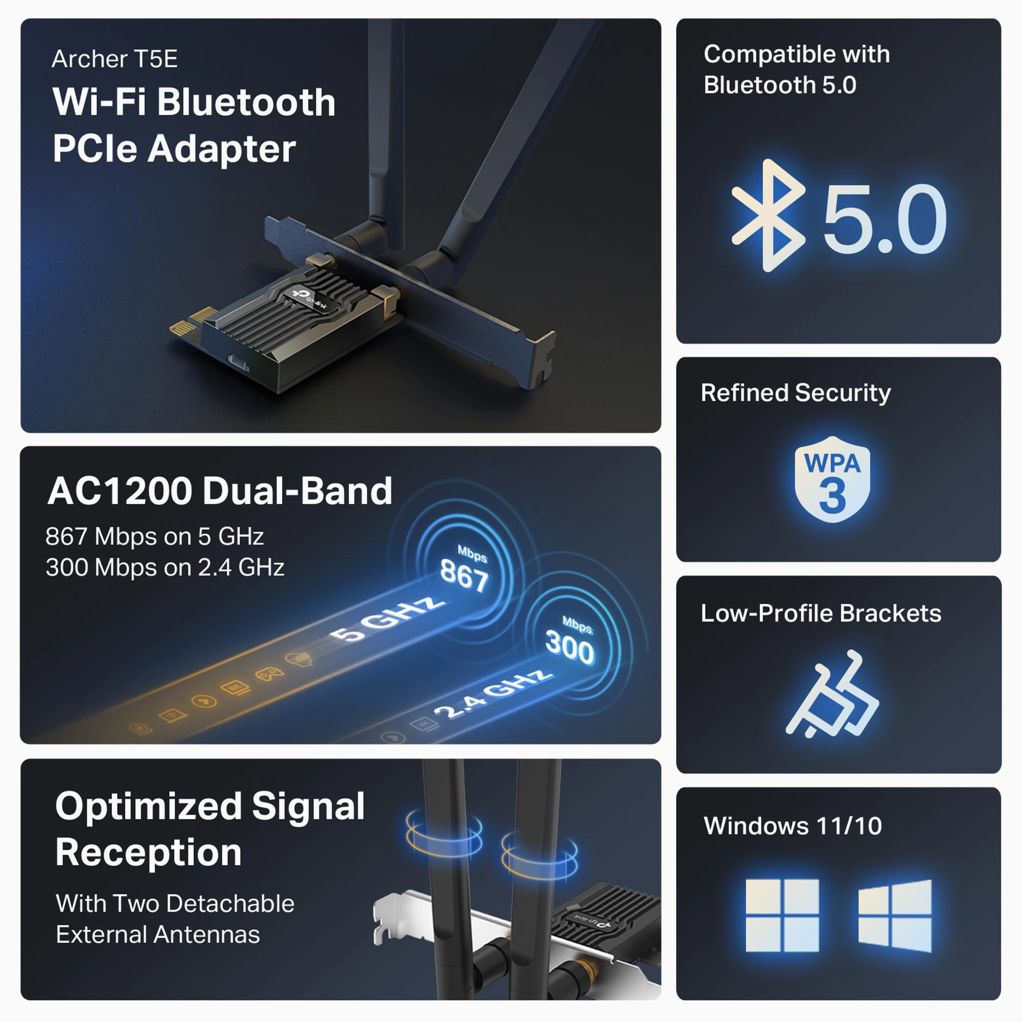 Archer T5E - Dual Band PCIe Wireless