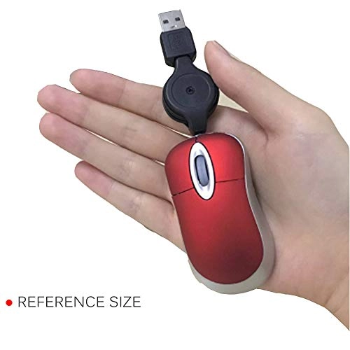 Mini Retractable Travel Optical Mouse - Wired