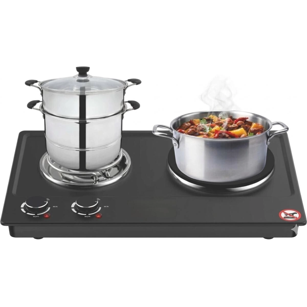 Tradeo Electric Double Hot Plate Cooktop Electric hob