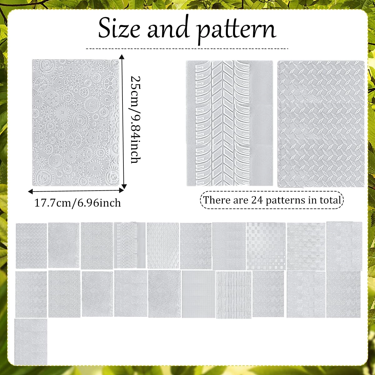 Polymer Clay Texture Sheets - 24 Pcs