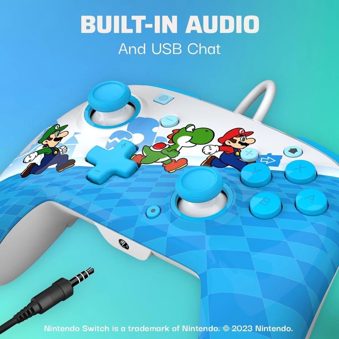 Nintendo Switch Rematch Wired Controller Toad riding Yoshi 