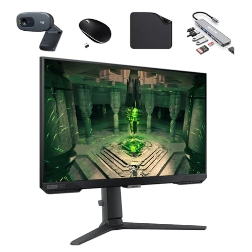 Odyssey G4 - LS25BG402EMXUE 25 Inches 1920x1080 + 7-in-1 Hub + Webcam + Mouse + Mousepad