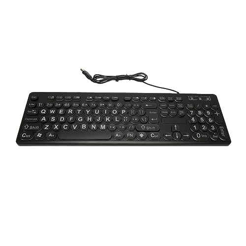 104 Keys Large Print Keyboard - Wired