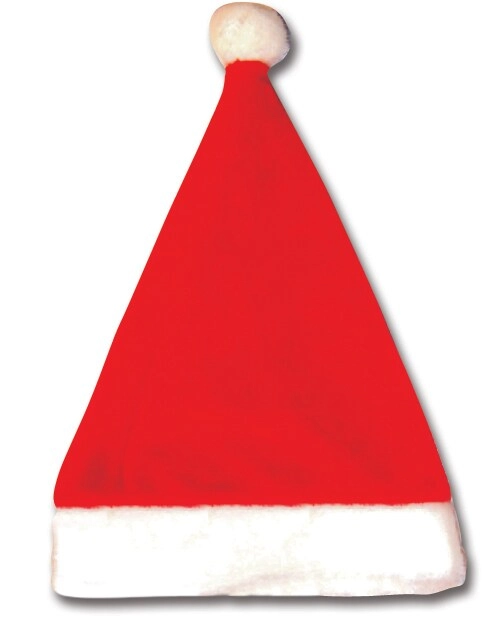 Adult Plush Santa Hat - Red/White