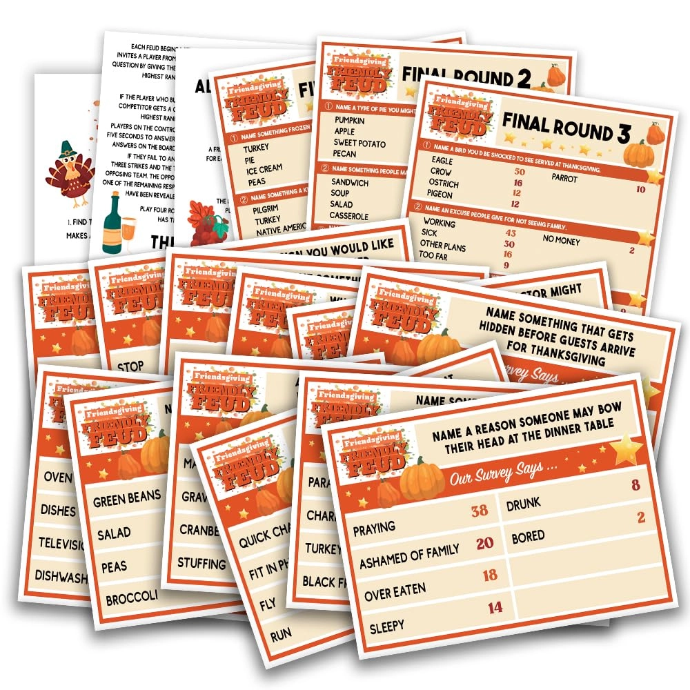 Pazag Thanksgiving Friendly Feud Quiz - Adult 1 piece(s)