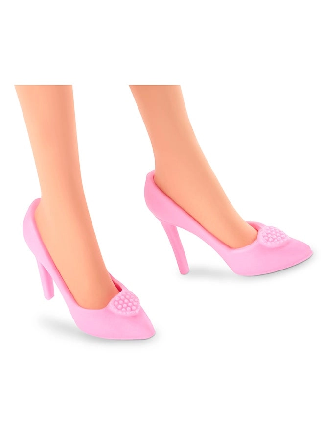 Margot Robbie as Barbie Collectible Doll - Pink Gingham Dress Posable Ages 3+