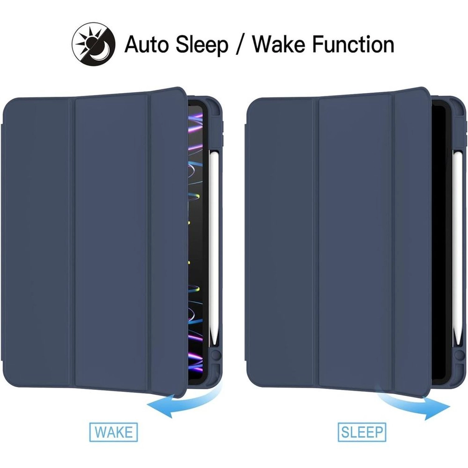 Flip Case with Pencil Holder for iPad 10.2-inch