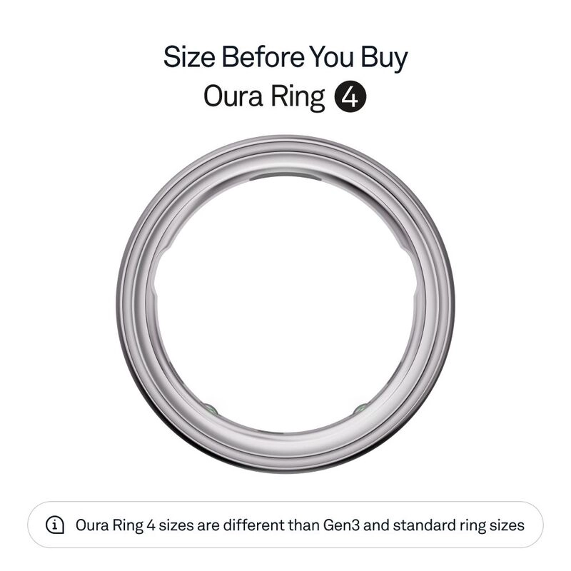 Ring 4 - Smart Ring Health Activity Tracker Silver (Ring Size 4)