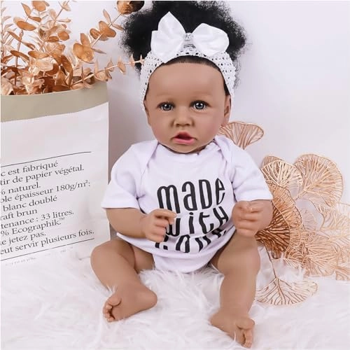 Reborn Baby Doll - 22inch Vinyl African American Ages 3+