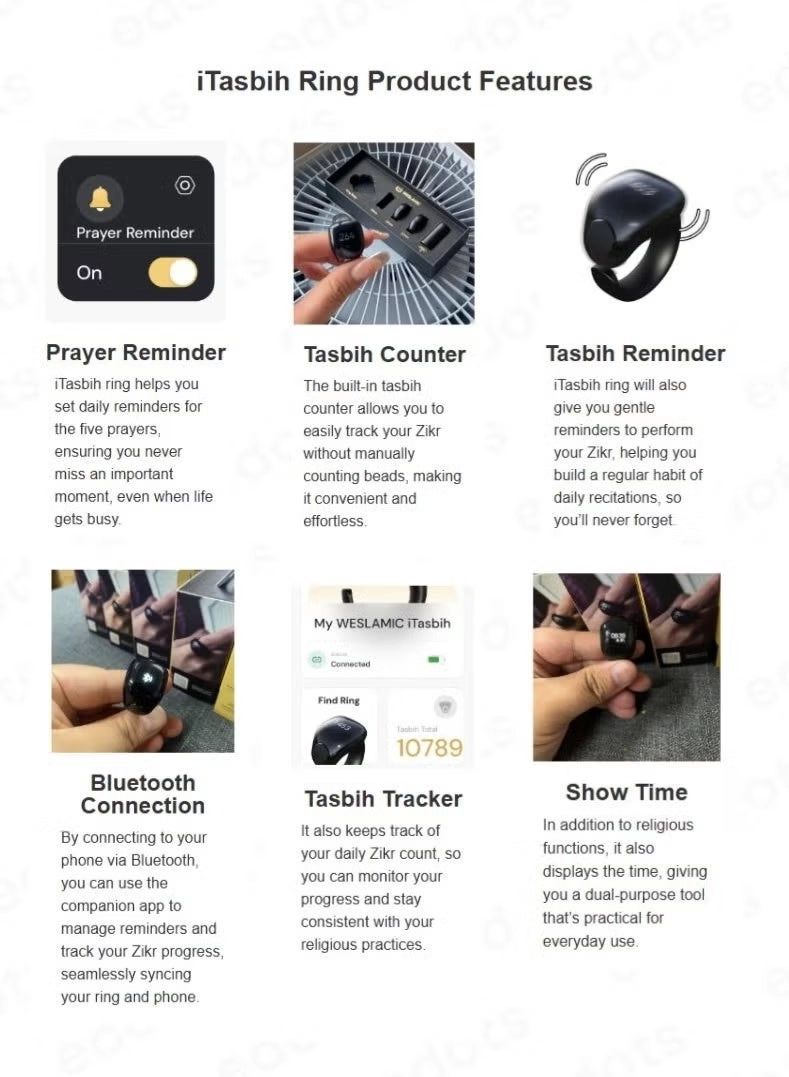 iTasbih FAITH - OLED Display Zikr Counter Wireless Charging