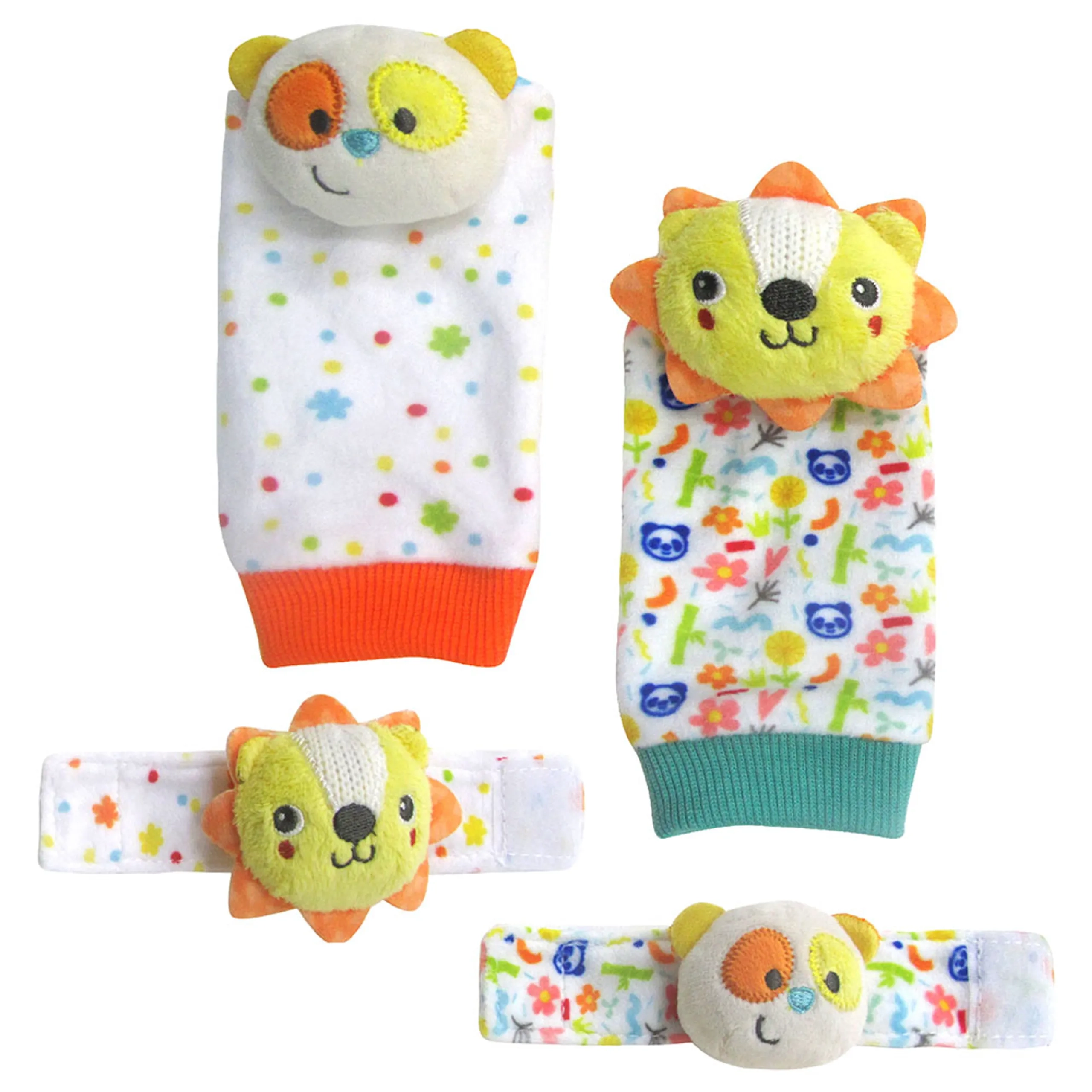 Foot And Wrist Rattle - 0 months fabric 4 pieces