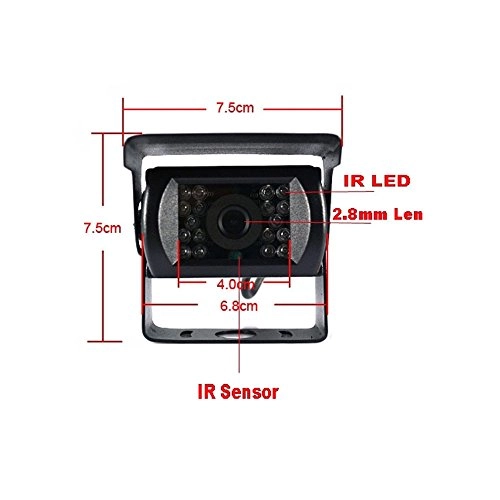 Rear view Monitor - 9" 2 channels + Reversing Camera - Night vision 720(H)586(V) + 15M video Cable - 15M