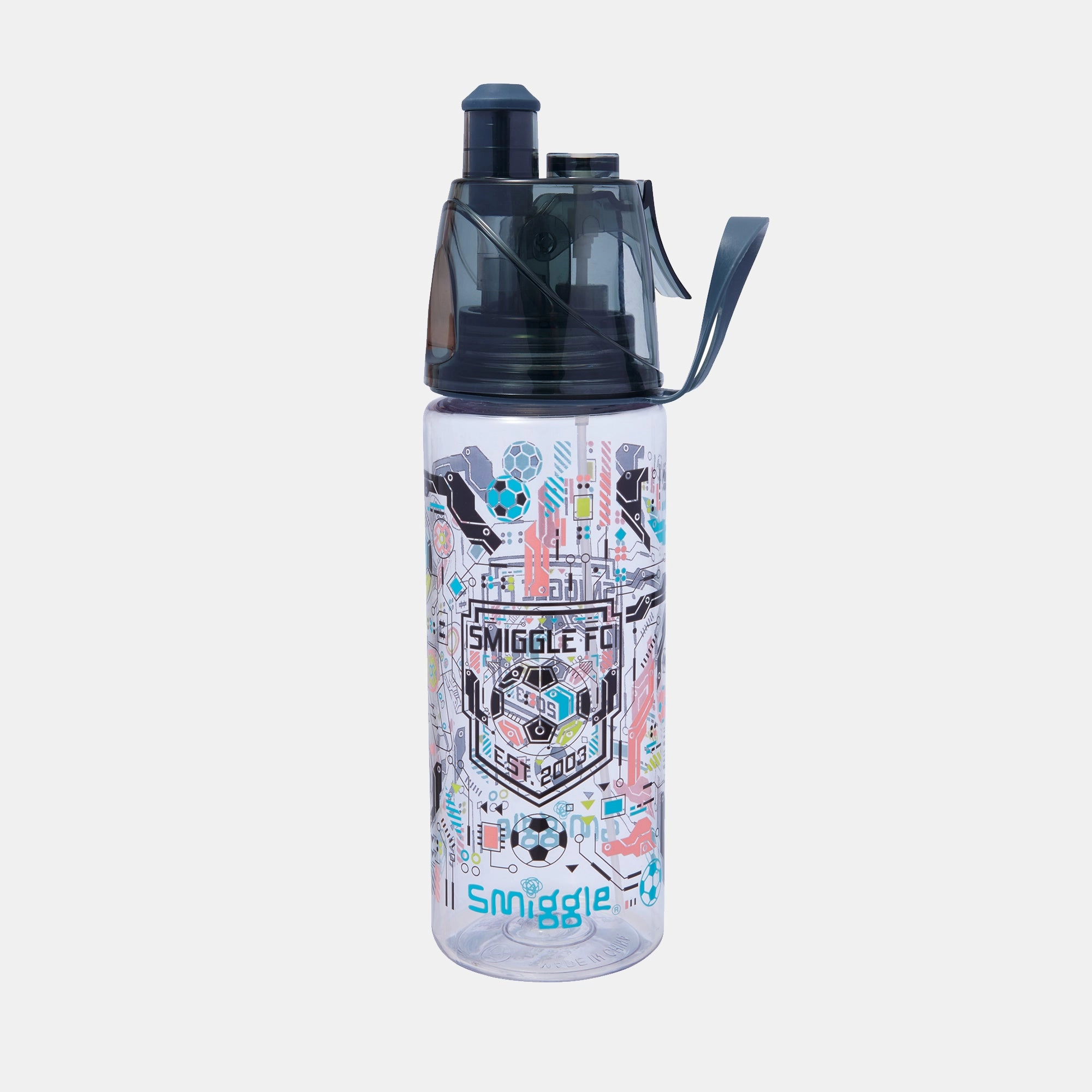 Smiggle Power Play Spritz Water Bottle Misting Function 560 ml