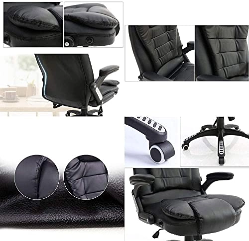 Desk Chair - PU Leather Brown High Back