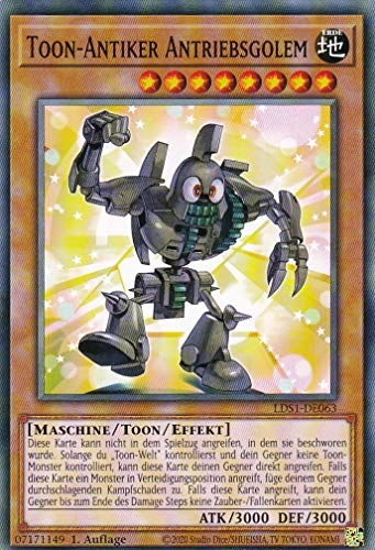(Near Mint) Yugioh Toon Antique Drive Golem LDS1-DE063 - German - Common 1st Edition