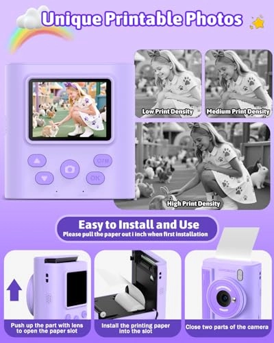 Kids Camera - Instant Print Thermal 48MP
