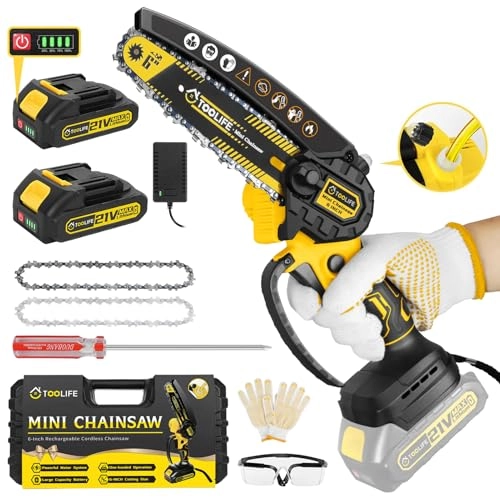 6inch Mini Chainsaw - 2000mAh 21V Battery