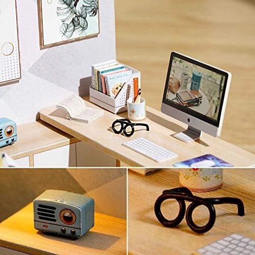 DIY Miniature Dollhouse Kit - Sunshine Study Room 1:32