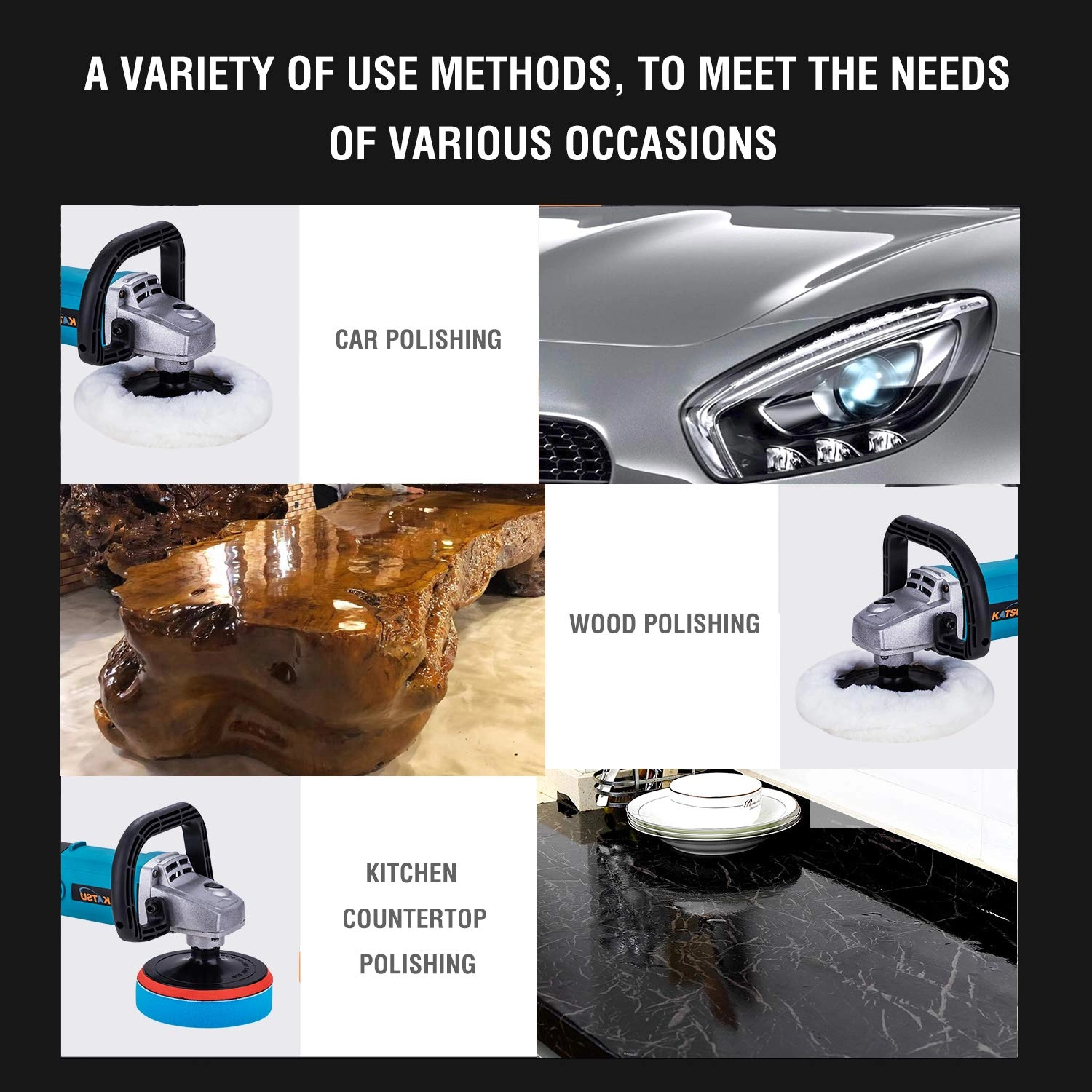 Car Polisher - 1200W 150mm 180mm
