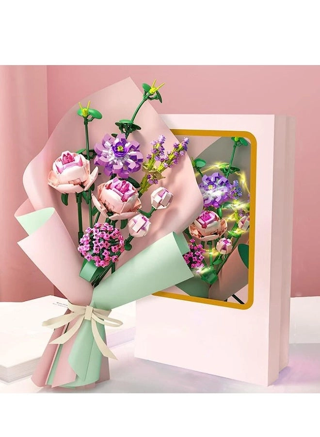 SYOSI Rose Flower Bouquet - 413 piece(s)