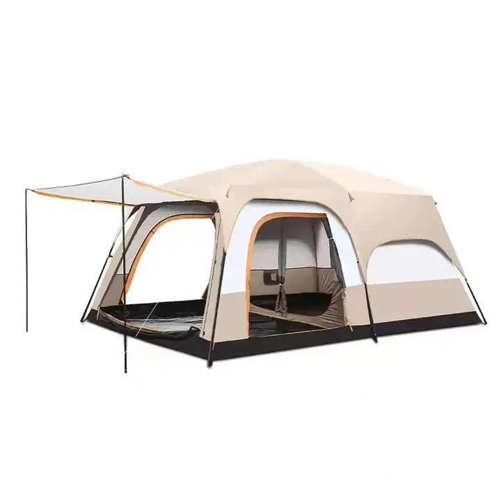 Toby's double layer outdoor camping tent - two bedrooms and a living room 4-6 person
