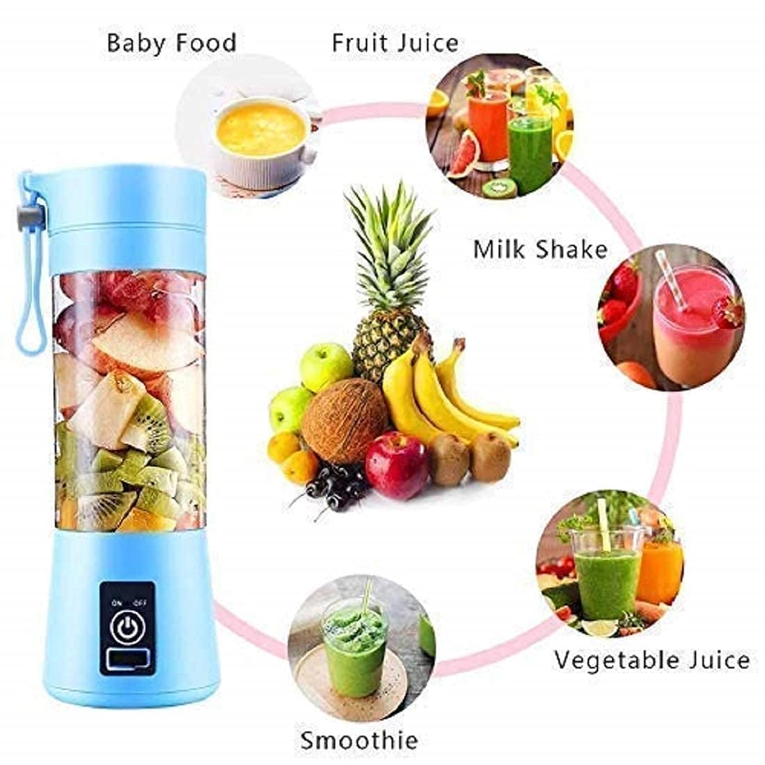 Smoothie Maker - 6 Blade USB Rechargeable