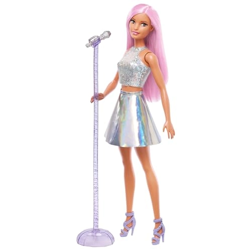 Barbie Pop Star Doll - 32.5 cm Microphone Stand and Microphone Ages 3+