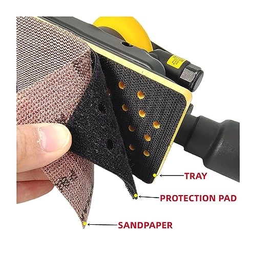 Pneumatic Orbital Sandpaper Machine - Square Sander 5500-6000rpm