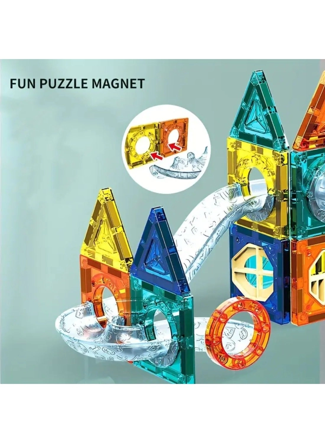 Magnetic Tiles Ball Track Set - 97+ pcs