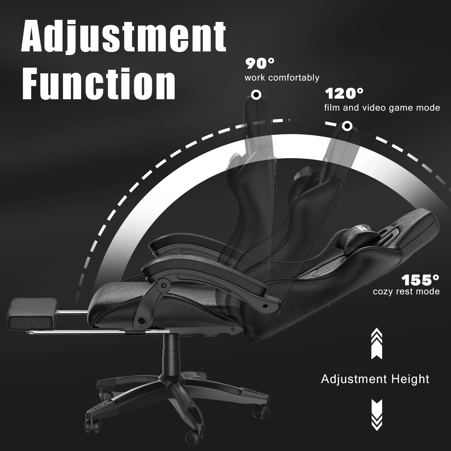 gaming chair - Red With Footrest