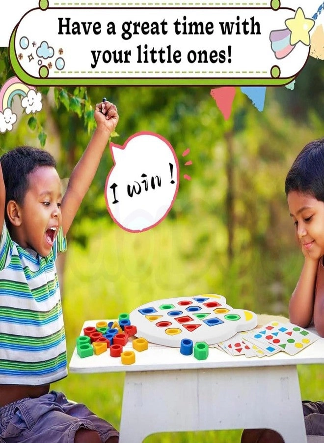 Geometric Shape and Color Matching Puzzle Board Game - 3+ Years